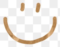 Smiling face png cute paper cut icon, transparent background