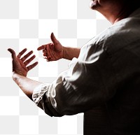 Png Gesturing hands in conversation, discussion