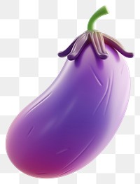 PNG Vibrant digital eggplant illustration