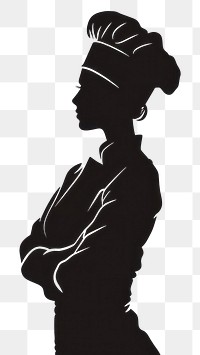 PNG Silhouette chef professional culinary art