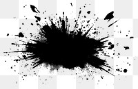 PNG Abstract black ink splatter art