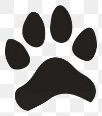 PNG Black paw print on white