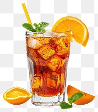 PNG Refreshing iced tea with orange