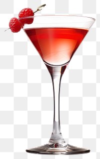 PNG Elegant raspberry martini cocktail