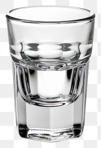 PNG Clear glass shot glass isolated