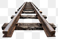 PNG Rustic railway tracks isolated background