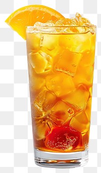 Refreshing iced tea with orange