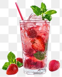 Refreshing strawberry mint beverage