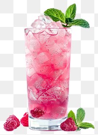 Refreshing raspberry iced drink