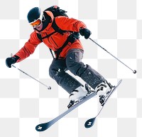 PNG Dynamic skier descending snowy slope