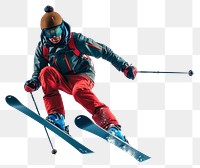 PNG Dynamic skier mid-air jump