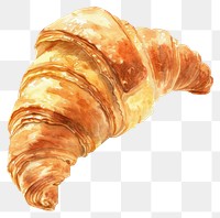 PNG Delicious flaky croissant illustration