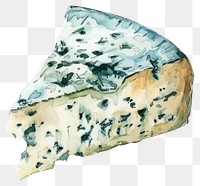 PNG Watercolor blue cheese illustration