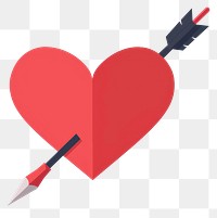 PNG Heart pierced by arrow illustration