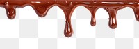 PNG Dripping chocolate on white background