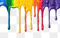 PNG Colorful paint drips canvas