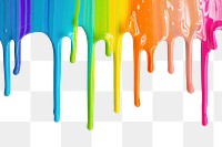 PNG Colorful paint dripping art