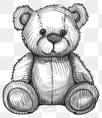 PNG Hand-drawn teddy bear illustration