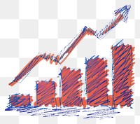 PNG Growth chart with upward trend