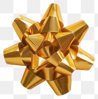 PNG Golden gift bow decoration