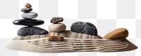 Zen garden rocks sand arrangement