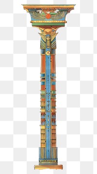 PNG Ancient Egyptian architectural column illustration