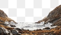 PNG Serene coastal rocky landscape wallpaper