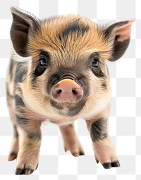 PNG  Adorable piglet with curious expression