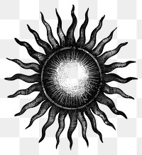 PNG  Vintage sun illustration art