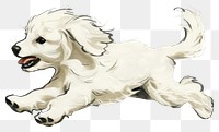 PNG Energetic puppy running illustration