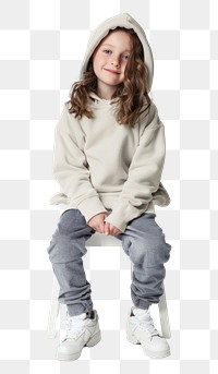 PNG Child in casual hoodie smiling