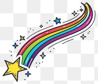 PNG Star with Rainbow Trail symbol logo.