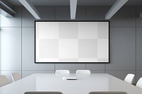 PNG conference room TV mockup, transparent background