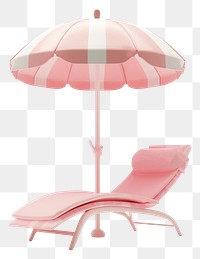 PNG Pink beach umbrella lounge chair