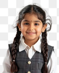 Smiling girl in school uniform