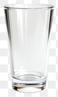 PNG Clear glass tumbler on white