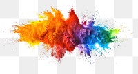 PNG Vibrant colorful powder explosion art