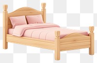 PNG  Wooden bed with pink bedding