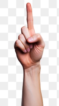 PNG Hand gesture pointing upward.