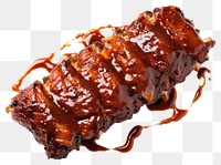 PNG Slow cooked racks of pork ribs with a sticky BBQ sauce covering bbq grilling ketchup.