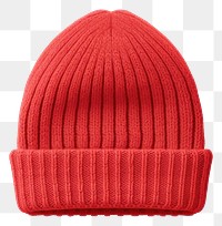 PNG Bright red knit beanie hat