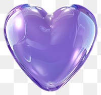 PNG  Glossy purple heart shape