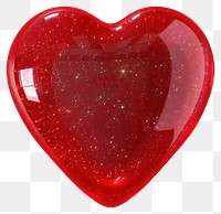 PNG  Glittering red heart decoration