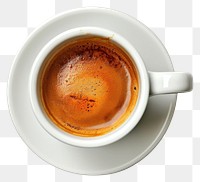 PNG Rich espresso in white cup