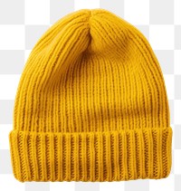 PNG Bright yellow knitted beanie