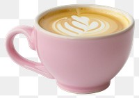 PNG Pink cup latte art coffee