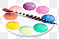 PNG Colorful watercolor palette brush