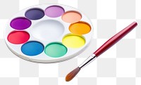 PNG Colorful watercolor palette brush