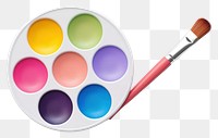 PNG Colorful watercolor palette brush