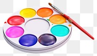 PNG Colorful watercolor paint palette